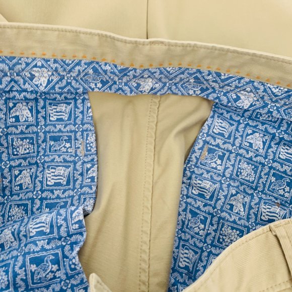 REYN SPOONER  38X30 TWILL TAN PANTS  Straight Flat Front - Picture 8 of 14